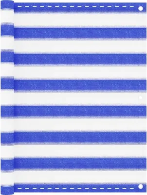 Produktbild von Balkon-Sichtschutz Blau und Weiß 90x400 cm HDPE