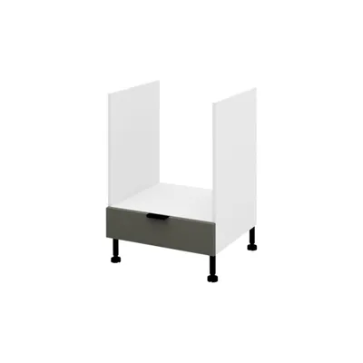 Produktbild von Herdumbauschrank – Unterschrank für Herd – Einbauherd Schrank – Backofenschrank KU-DP60 – Lunara – Dunkelgrau – stabile Lösung für moderne Küchen