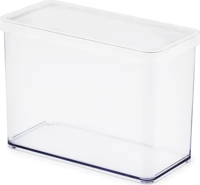 Produktbild von Premium Dose rechteckig 2,1 l  LOFT, Farbe:Transparent / Weiß