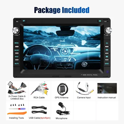 Zdjęcie produktu dla Odtwarzacz multimedialny – radio samochodowe – radio dotykowe z systemem Android 15, Apple CarPlay i nawigacją GPS