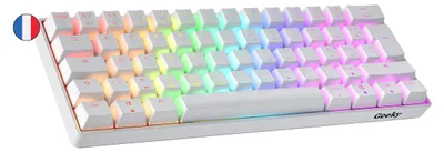 Immagine prodotto di Tastiera meccanica da gaming con 60% di dimensioni, compatibile con hot-swap | 62 tasti con illuminazione RGB