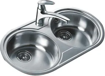 Obrázok produktu pre Teka DR 80 2C, Zapustený drez, Oválny, Nerezová oceľ, Nerezová oceľ, 2 misky/misiek, Kruh