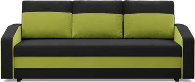 Produktbild von 3-Sitzer Sofa ORION, Sofa mit Schlaffunktion, Liegefläche 200x140cm, Schwarz/Grün