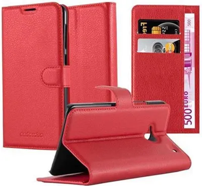 Image de Cadorabo Housse pour HTC ONE M7 Housse rouge pour téléphone portable Etui Case Cover Fermeture magnétique