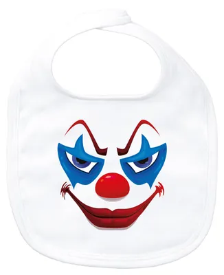 Produktbild von Huuraa Baby Lätzchen Horrorclown Halloween White Klettverschluss  Baumwolle Latz Geschenkidee