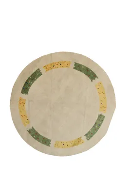 Produktbild von Handgeknüpfter runder Gabbeh Teppich – 250x250 cm – Naturwolle