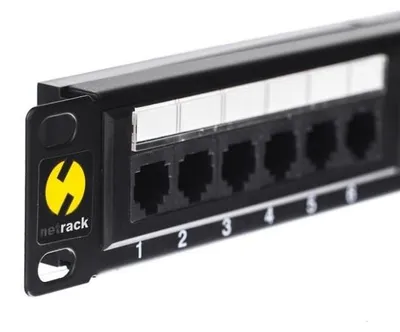 Zdjęcie produktu dla Netrack 104-05, RJ-45, Cat5e, U/UTP (UTP), Czarny, Montaż półkowy, 1U