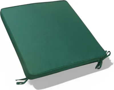 Produktbild von Sitzkissen aus dunkelgrünem Polyester mit abnehmbarem Bezug 39x39 cm
