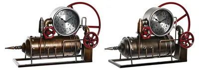 Tafelklock Vintage, Koper/Rot, Eisen, 47x16x26 cm