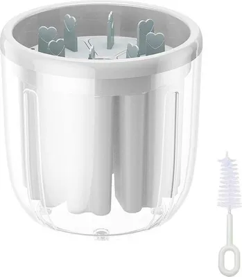 Immagine prodotto di Stampi in silicone per ghiaccioli, stampi riutilizzabili per ghiaccioli, stampi per ghiaccioli fatti in casa, stampi per ghiaccioli fatti in casa, con spazzola per la pulizia.