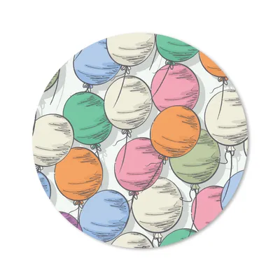 Produktbild von MuchoWow® Mauspad Mousepad Luftballons - Muster - Party 30x30 cm - Mousepads - Maus Mat - Pad - Mausunterlage - Tischunterlage - Schreibtischmatten