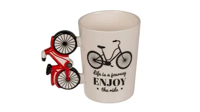 Produktbild von Keramikbecher wieder verwendbar  Fahrrad mit Fahrradgriff, ca. 12 x 9 cm