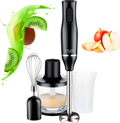 Zdjęcie produktu dla Blender ręczny 800W stalowe ostrza pojemnik 700ml rozdrabniacz miarka ADLER