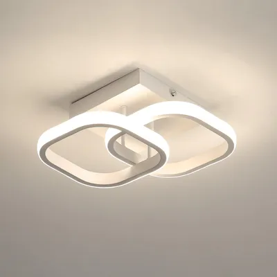 Image de Osairous, plafonnier LED carré, blanc, 2137 lumens, 4500K – Blanc chaud/lumière naturelle 4500K