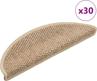 Produktbild von Stufenmatten Selbstklebend Sisal-Optik 30Stk. 56x17x3cm Sand