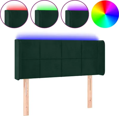 Obrázok produktu pre vidaXL LED čelná doska tmavozelená 93x16x78/88 cm Velvet