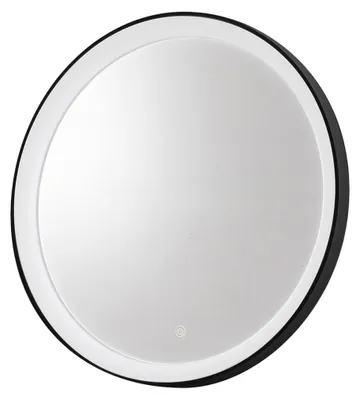 Obrázok produktu pre KRIZIA A/M – Stmievateľná 30 W LED nástenná svietidlo so zrkadlom, dotykové ovládanie, teplota farby 3000–4000 K, odolné proti zahmlievaniu, matná čierna – Gealuce