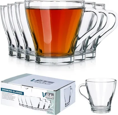 Zdjęcie produktu dla Vilde zestaw szklanek do picia szklanki do wody szklanki do soku 250 ml 6 szt.