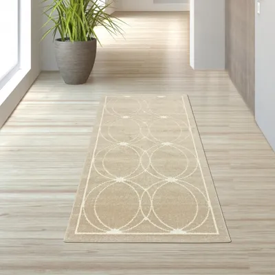Obrázok produktu pre Koberec do interiéru a exteriéru v béžovej farbe – rozmery 80 x 150 cm