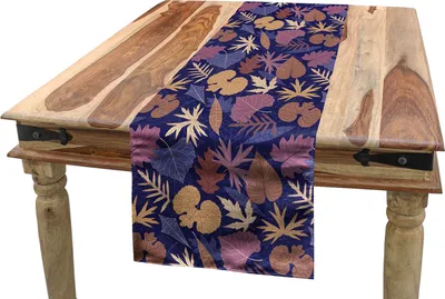 Produktbild von ABAKUHAUS Herbst Tischläufer, Graceful Leafage Weinlese, Esszimmer Küche Rechteckiger Dekorativer Tischläufer, 40 x 180 cm, Mehrfarbig