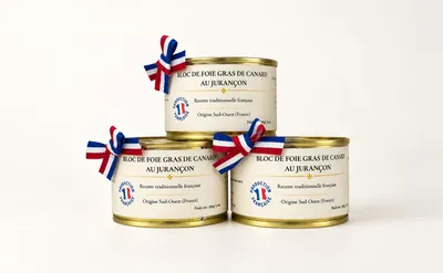 Produktbild von Entenstopfleberblock mit Jurançon aus Südwestfrankreich – 3 × 150 g