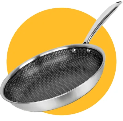 Braadpan Ø 24 cm, Edelstahl, Antihaftbeschichtung, induktionsgeeignet