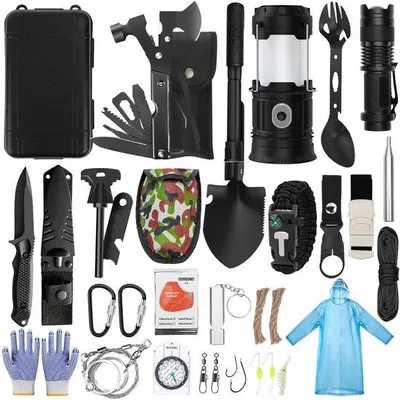 Produktbild von Überlebenskit, professionelles Notfallset, Outdoor-Ausrüstung, Set für den Hausgebrauch, Premium-Set, Outdoor-Ausrüstung, Überlebensausrüstung für Camping