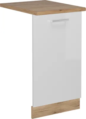Produktbild von Frontblende Vicco R-Line Weiß Hochglanz 45 cm , AP Eiche, Model 54926