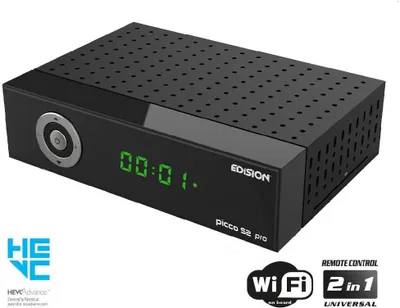 Produktbild von Edision picco S2 pro Full HD SAT Receiver mit WLAN schwarz