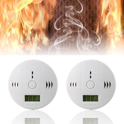 Produktbild von Peviasot CO Melder weiß Feuermelder 2er Set Kohlenmonoxid Detektor 85 dB akustisch & optisch
