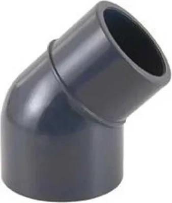 Produktbild von Cepex 02241 Ø50x50-40 45º Reduzierbogen Innengewinde-außengewinde Mit Klebemuffe Silber Silber One Size