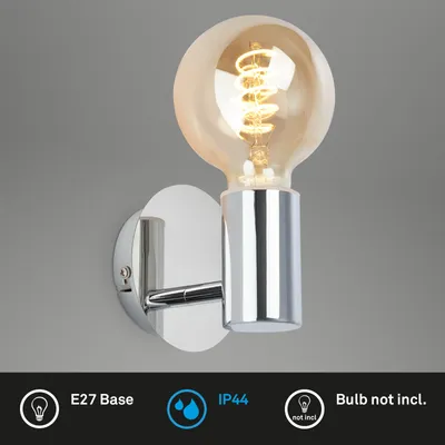 Produktbild von Wandleuchte 10 cm exk. E27 max. 10 Watt IP44 Spritzwasserschutz weiß Briloner