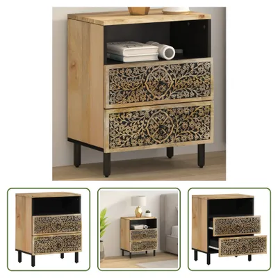 Produktbild von The Living Store Nachttisch 50x33x60 cm Massivholz Mango