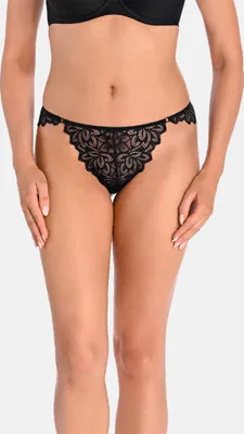 Produktbild von Teyli Brasilianische Slip mit floraler Spitze Lilian Female 3129 schwarz XL