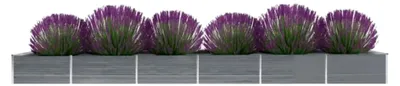 Produktbild von Hochbeet aus verzinktem Stahl 600x80x45 cm Grau