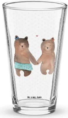 Produktbild von Mr. & Mrs. Panda Glas Bär Freundin - Transparent - Geschenk, Beste Freund Liebe Liebesbeweis Verliebt Kumpel Kumpeliene, Teddy, Longdrinkglas, Bierglas, Cocktailglas