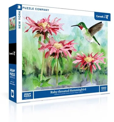 Productafbeelding van New York Puzzle Company Legpuzzel Roodkeelkolibrie - 1000 stukjes