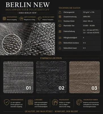 Produktbild von Graues Bett 180×200 Bettrahmen Bett mit gepolstertem Kopfteil Stoffbett