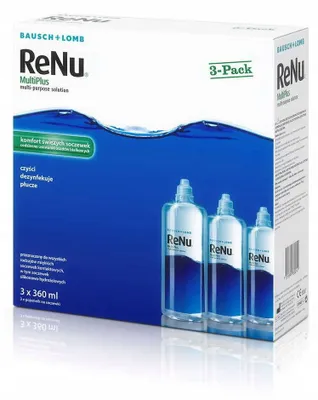 Zdjęcie produktu dla Zestaw płynów do soczewek ReNu MultiPlus 3x 360 ml