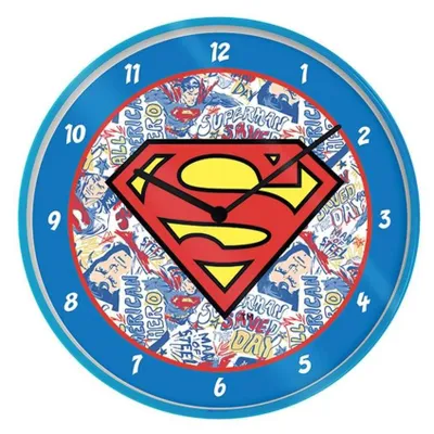 Wanduhr, rund, Kunststoff, analog, still, 27 x 26 x 5 cm, mehrfarbig