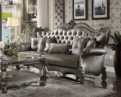 Productafbeelding van Chesterfield Sofa 3 Sitzer Couch Polster Leder Sofas Wohnzimmer Dreisitzer