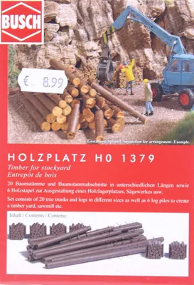Produktbild von Busch 1379 Holzplatz Spur H0 in