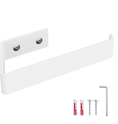 Produktbild von HOLZBRINK Toilettenpapierhalter Weiß 164x72 mm | Klopapierhalter mit Wandmontage für Badezimmer, Toilette | WC Papier Halterung zum Bohren