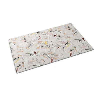 Immagine prodotto di Tappetino per l'ingresso - Sottotappeto per raccogliere lo sporco - Tappetino antiscivolo per interni ed esterni - 60x40 cm - Motivo: piante astratte