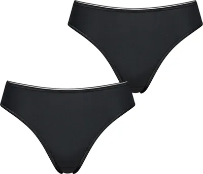 Produktbild von sloggi Damen Tai-Slip 2-Pack Feel Sensational - BLACK - Größe 42