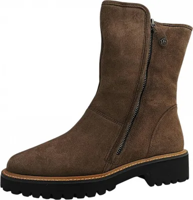 A single brown boot is shown against a white background.