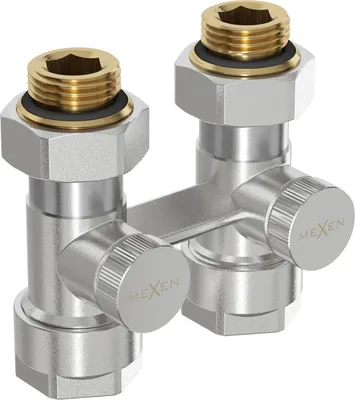 Produktbild von Mexen Heizkörperventil Zweirohr DN50, gerade 1/2"x16 mm, Nickel - W912-016-01