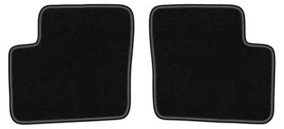 Produktbild von Velours-Fußmatten hinten für Renault Twingo III ab 2014 (Schrägheck) – 2-tlg, Schwarz, passgenau – Wielganizator LUX