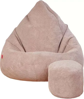 Obrázok produktu pre Vankúš na sedenie + podnožka ružová Zamatová bunda Loft