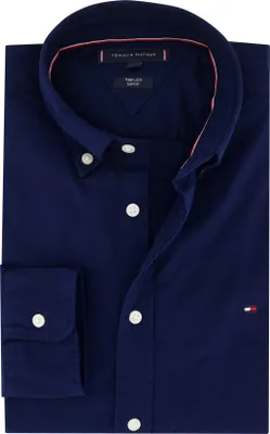 Produktbild von Tommy Hilfiger Hemd dunkelblau Slim Fit Baumwolle